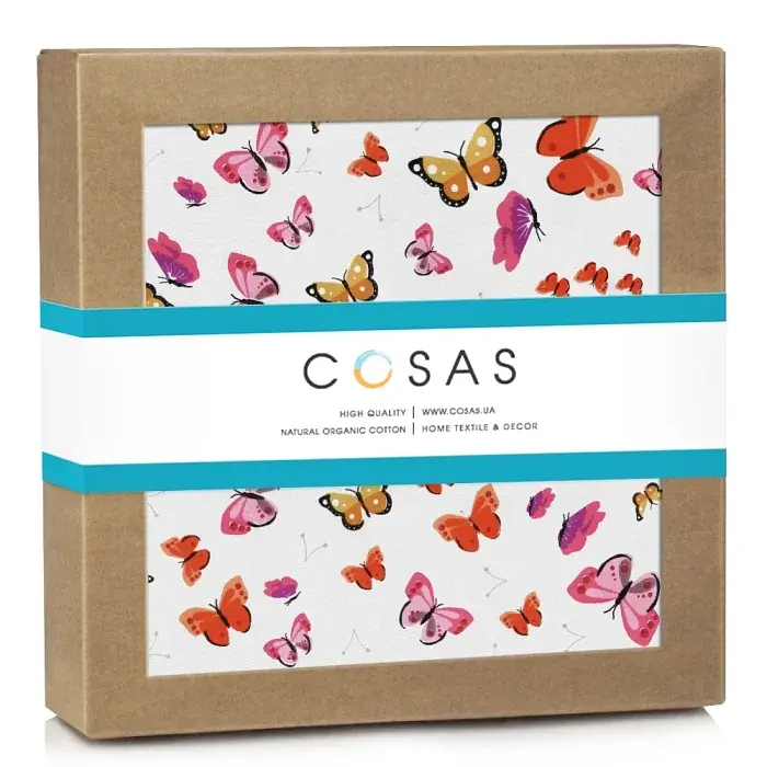 Багаторазова непромокаюча пелюшка Butterflies 100х140 см різнобарвна (Diaper_ButterfliesYellowRed_100x140) - фото 2