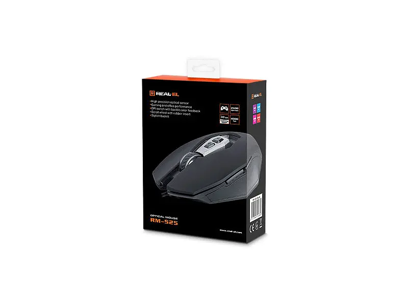 Миша REAL-EL RM-525 Black USB (EL123200029) - фото 8