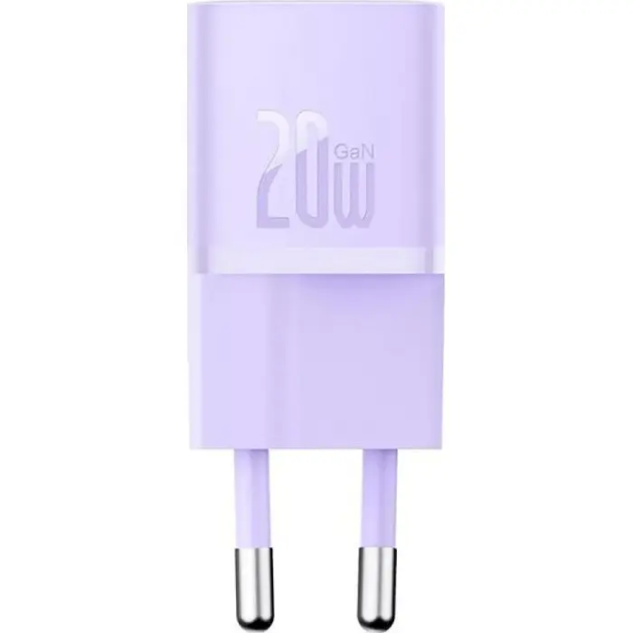 Мережевий зарядний пристрій Baseus GaN5 Fast Charger Xiaomini 1C 20W EU CCGN050105 Purple - фото 2