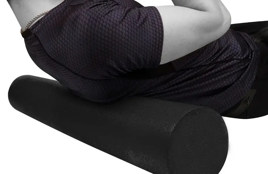 Масажний ролик (роллер) гладкий PowerPlay 4021 Fitness Roller Чорний (90x15 см) (PP_4021_Black_90*15) - фото 3