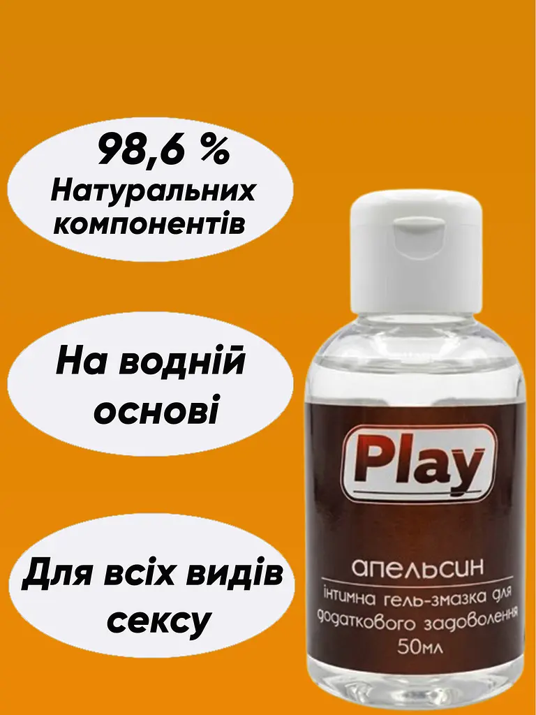 Їстівний лубрикант Play на водній основі для орального та вагінального сексу - фото 2