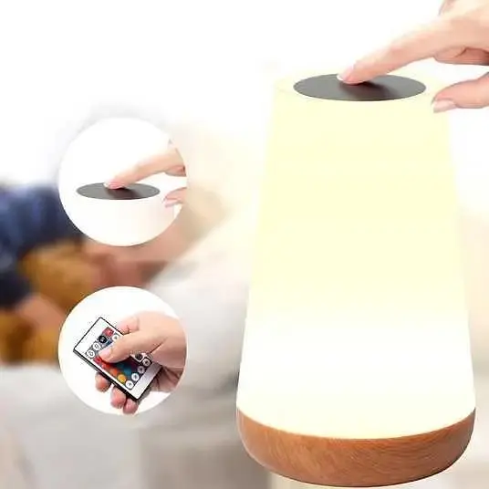 Сенсорний нічник RGB з акумулятором та пультом дистанційного керування - фото 2