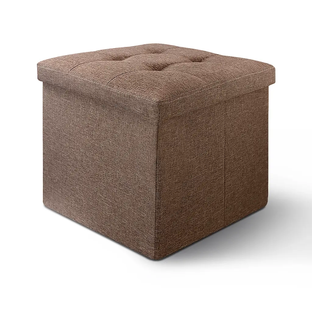 Пуф для хранения МВМ My Home 380х380х380 мм коричневый (TH-03 BROWN) - фото 2