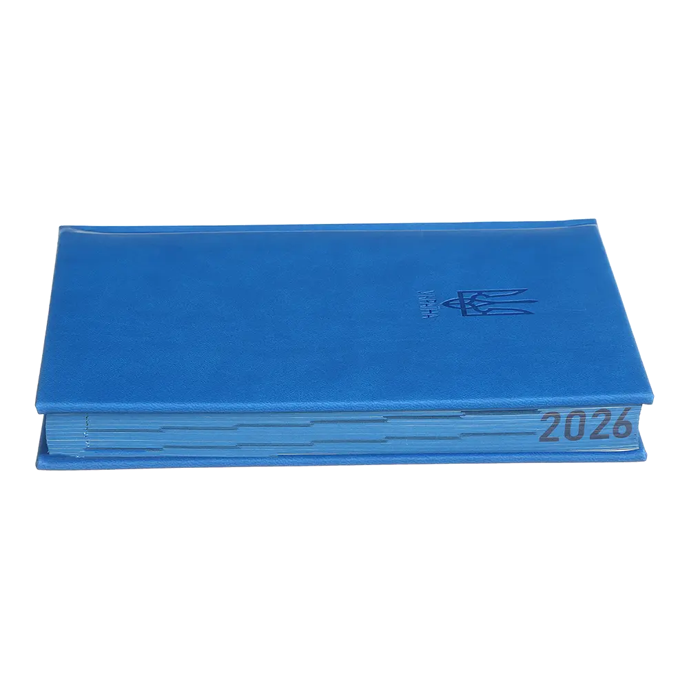 Щоденник датований Buromax Heraldry 2026 A5 штучна шкіра/поролон світло-синій (BM.21128-02) - фото 4