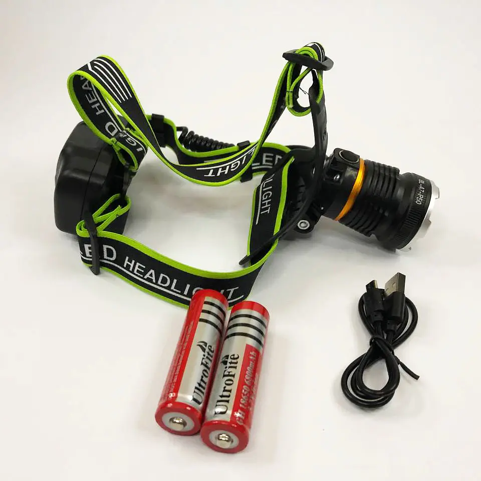 Налобний ліхтар Bailong BL-A7-P50, zoom, microUSB, 2х18650, 3 режими, надпотужний ліхтар налобний - фото 8