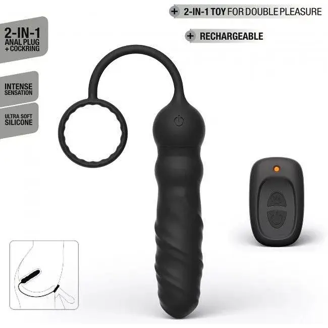 Анальний вібратор Dorcel Deep Seeker з ерекційним кільцем та пультом ДУ - фото 2