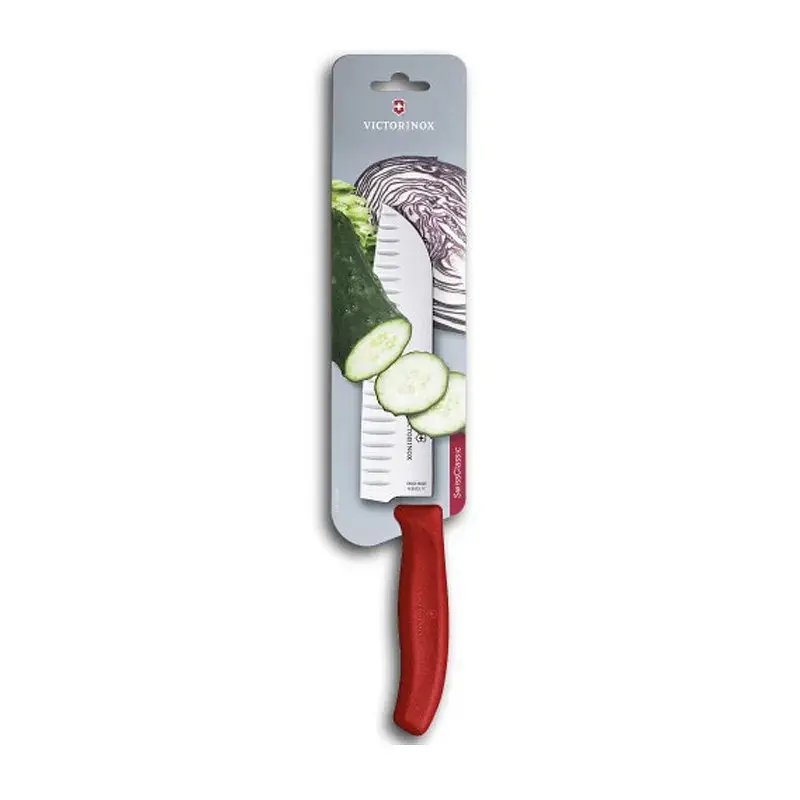 Кухонний ніж Victorinox SwissClassic Santoku 17 см Red (6.8521.17B) - фото 2
