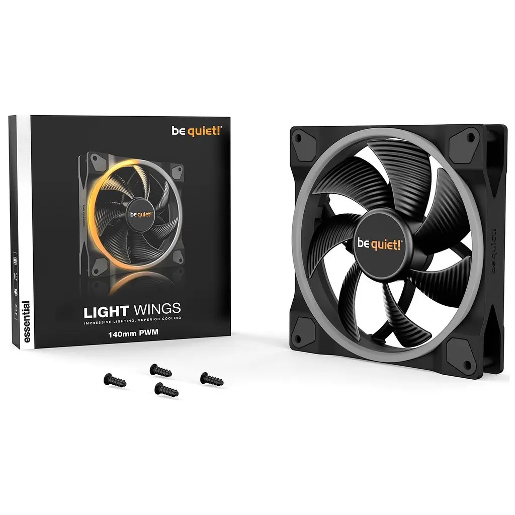Вентилятор be quiet! Light Wings 140mm PWM Чорний (BL074) - фото 4