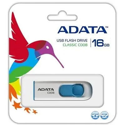 USB флеш накопичувач ADATA 16GB C008 White USB 2.0 (AC008-16G-RWE) - фото 5