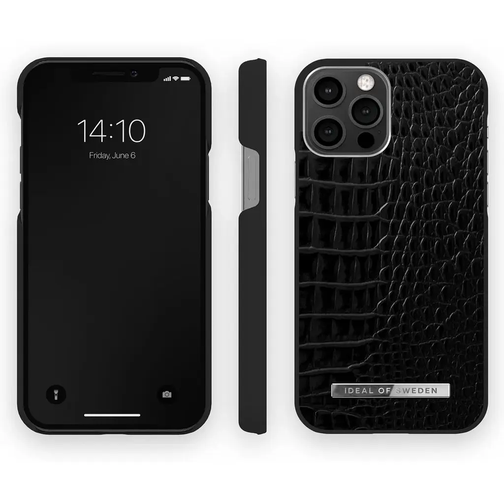 Протиударний чохол iDeal of Sweden Atelier MagSafe для iPhone 12 Pro (6.1") Neo Noir Croco - фото 4