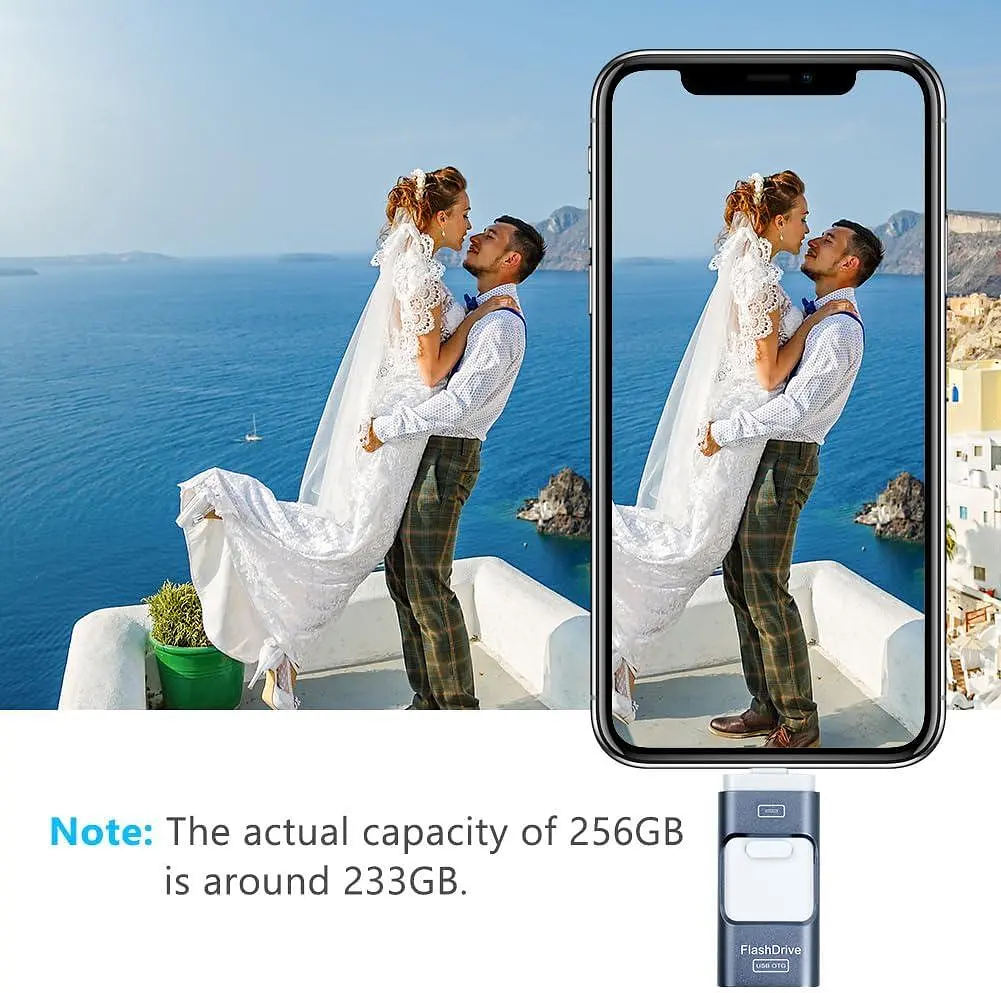 Флеш-накопичувач AXFEE 256GB 4-в-1 USB/Type-C/microUSB/Lightning - фото 7