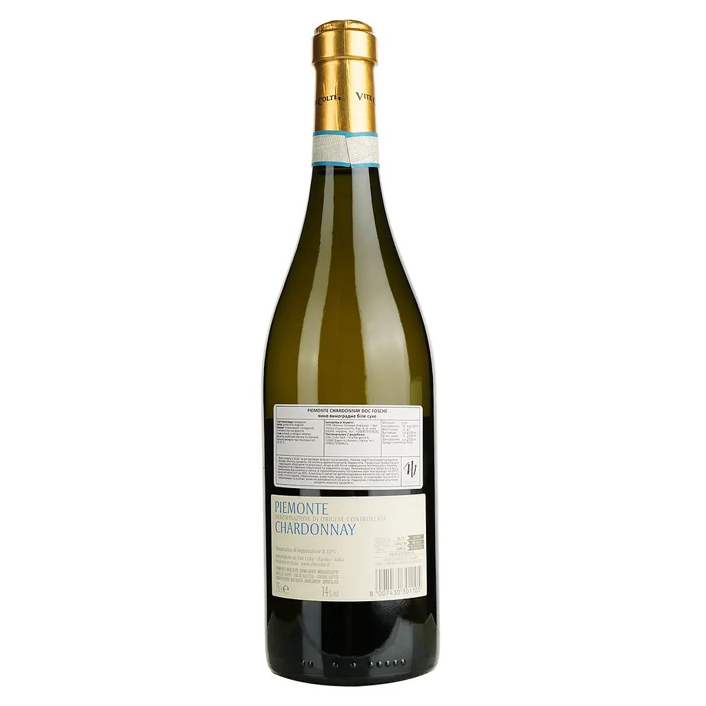 Вино Vite Colte Piemonte Chardonnay DOC Fosche біле сухе 14% 0.75 л - фото 2