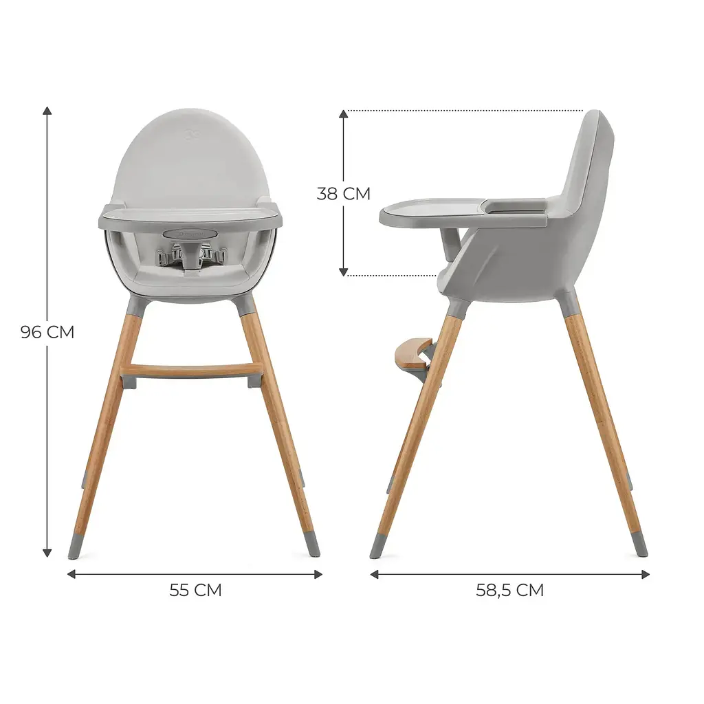 Стільчик для годування 2 в 1 Kinderkraft Fini 2 Grey (KHFINI02GRY0000) - фото 8