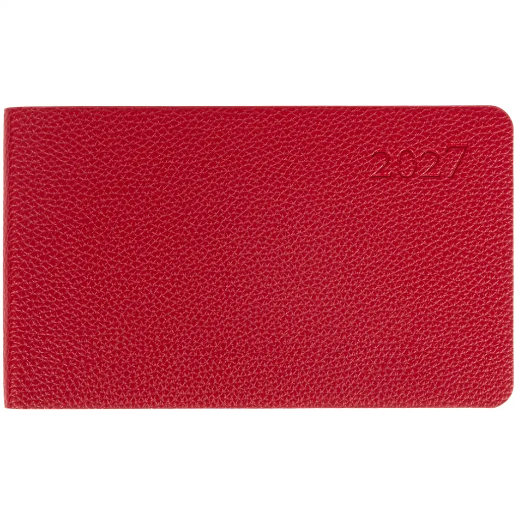 Щотижневик Leo Planner 2027 Binario 10х17 см м'який бордовий 128 сторінок (252739)