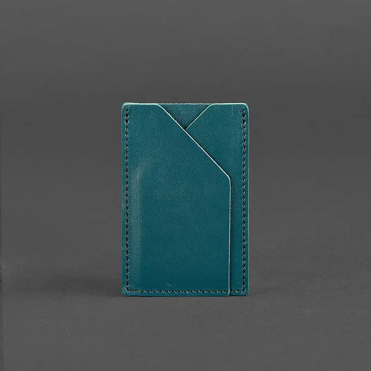 Женский кожаный кард-кейс 8.0 зеленый - фото 7