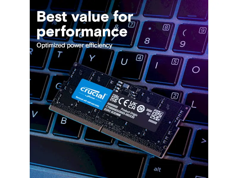Пам'ять для ноутбуків Crucial 64 GB DDR5 5600 MHz SO-DIMM (CT64G56C46S5) - фото 3