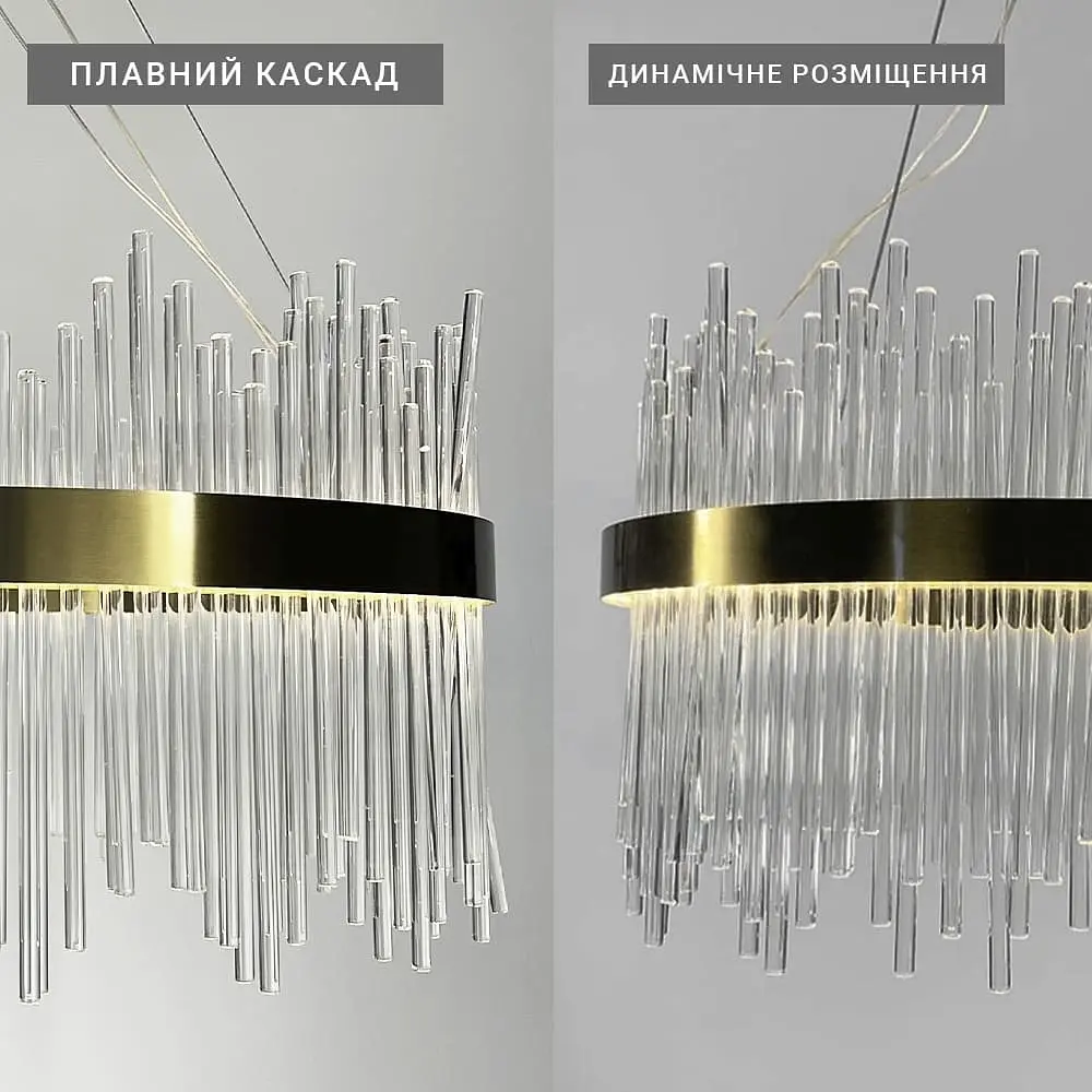 Подвесная LED люстра в изысканном латунном каркасе Ø 60 см Ст. J 881-600 AB | Line F - фото 5