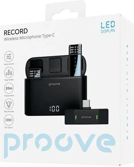 Мікрофонна радіосистема для смартфона Proove Record Type-C (PMRC00010202) - фото 6