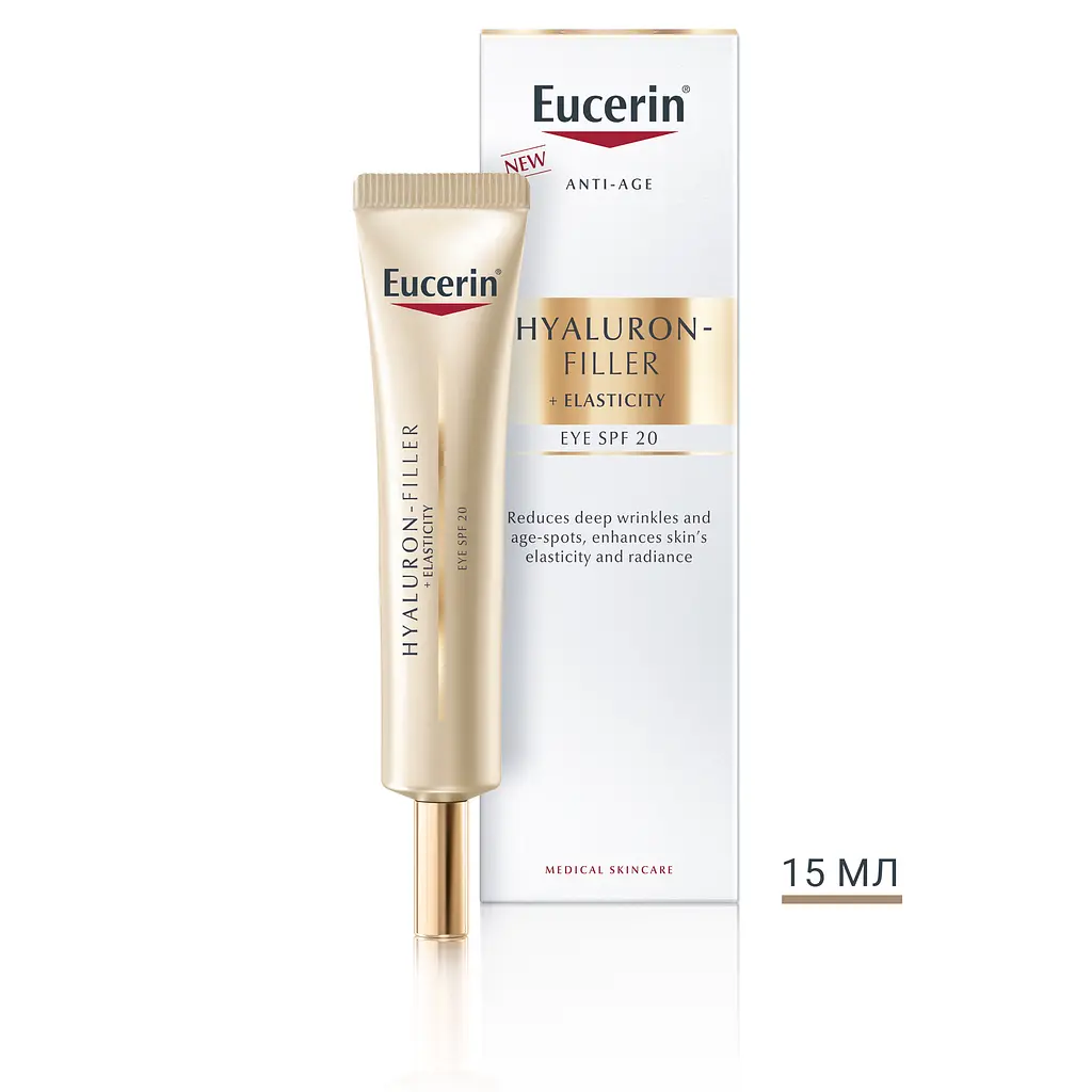 Антивіковий крем для шкіри навколо очей Eucerin Hyaluron-Filler + Elasticity SPF 20 15 мл - фото 6