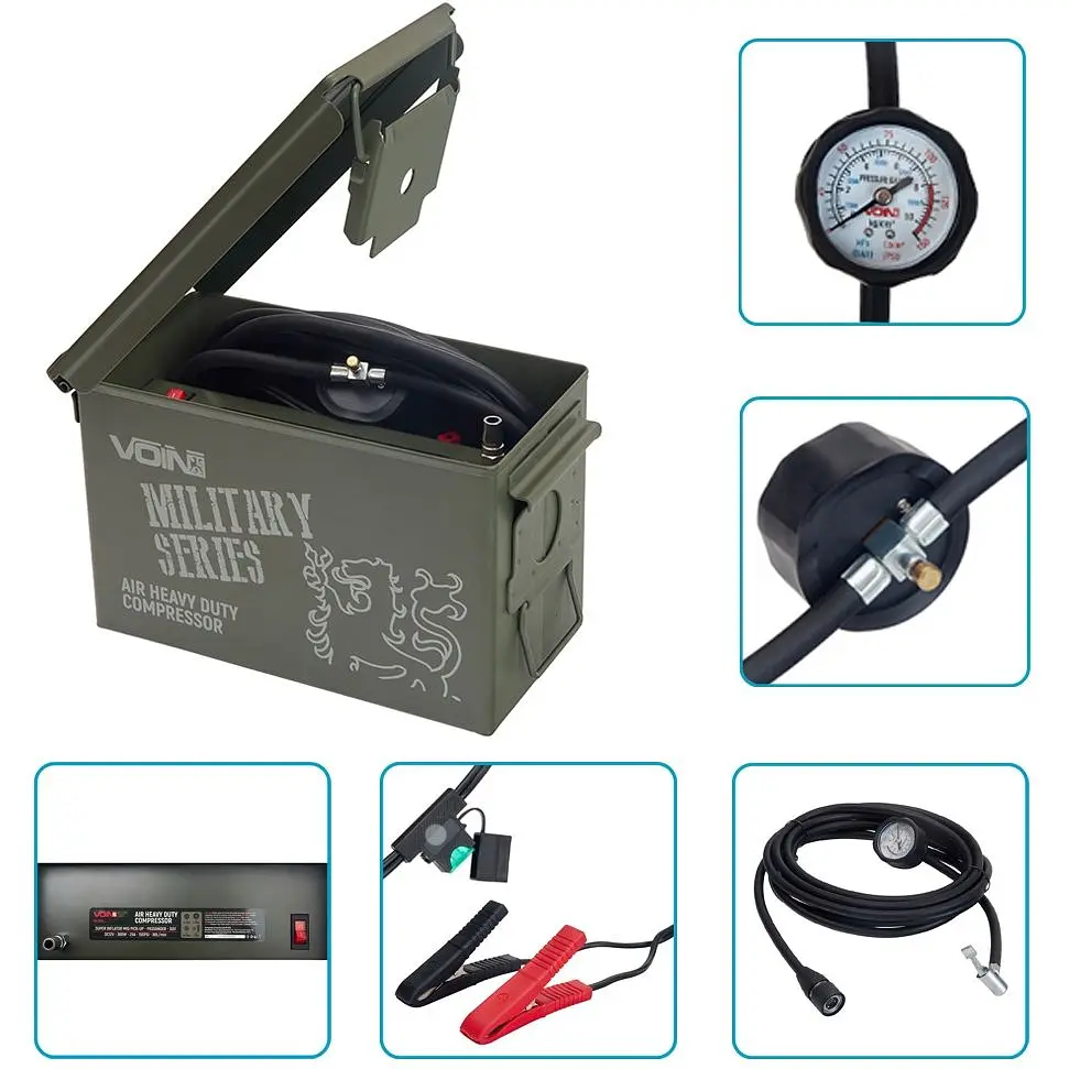 Автомобильный компрессор Voin Military series 150 psi 25 A (VM-070) - фото 4