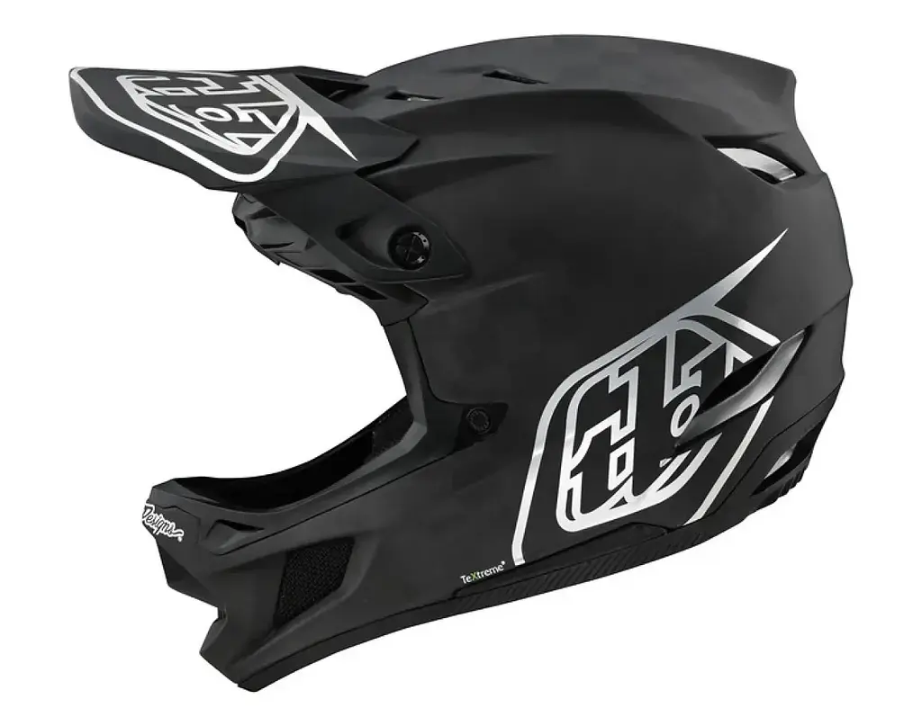Велошлем Troy Lee Designs D4 Carbon Black/Silver XL (1106-139437005) - фото 2