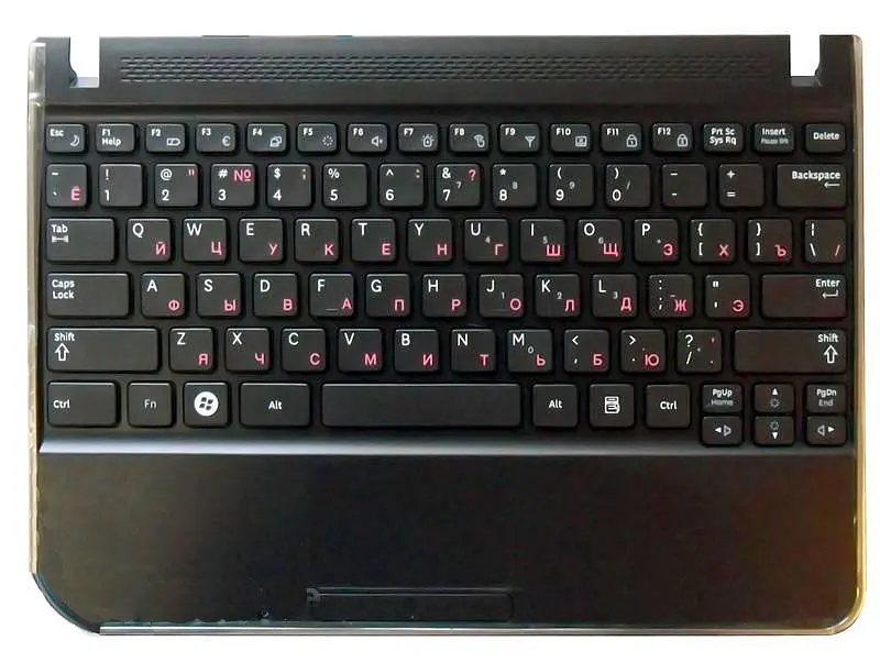 Клавіатура для ноутбука Samsung (N210) Black, (Black TopCase) - фото 2