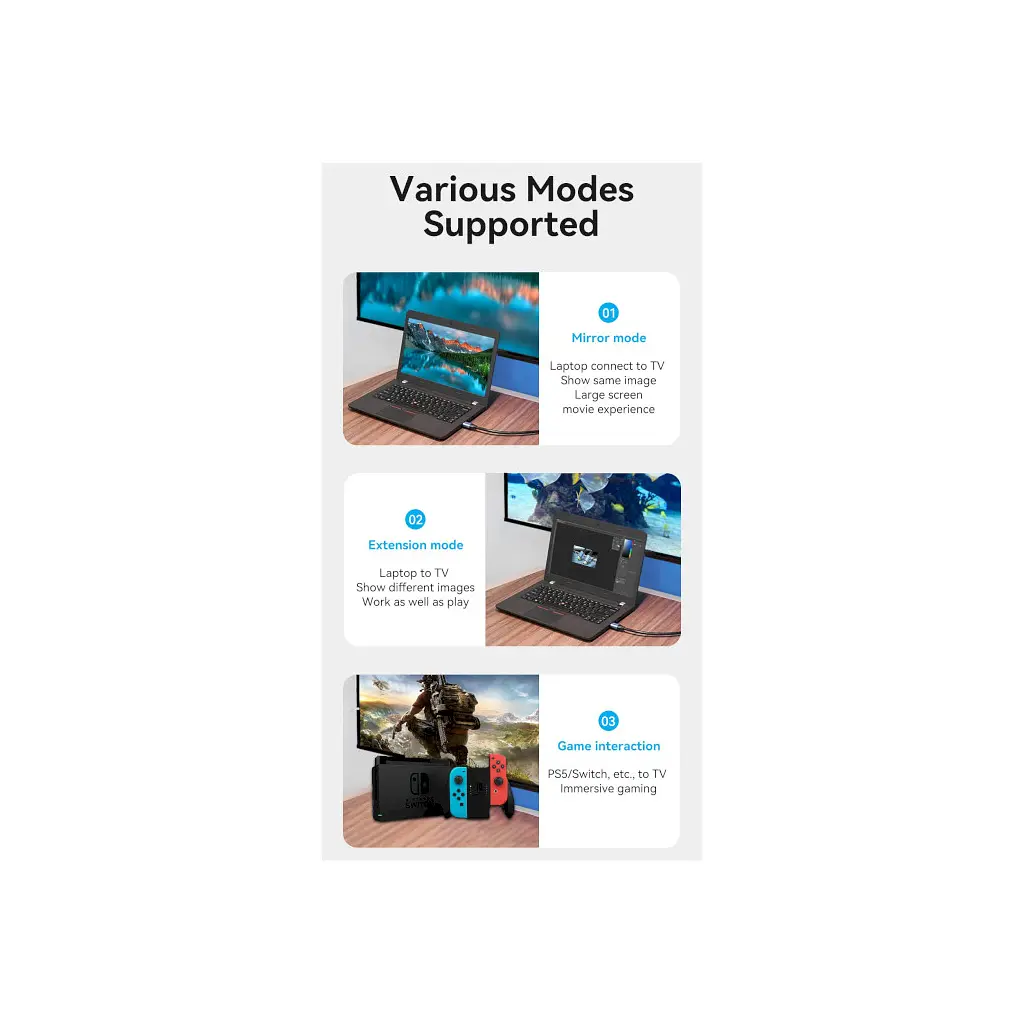 Кабель мультимедійний HDMI M to HDMI M 5.0m V2.0 4K60Hz blue Vention (ALHSJ) - фото 10