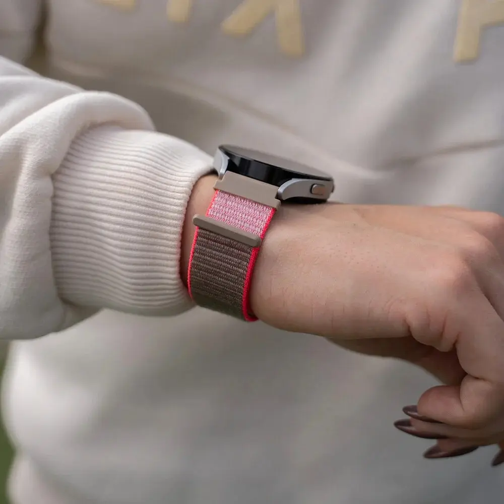 Ремінець нейлоновий на липучці BeWatch для Samsung Galaxy Watch 4/5/6 Бежевий (1011353.3UW) - фото 3