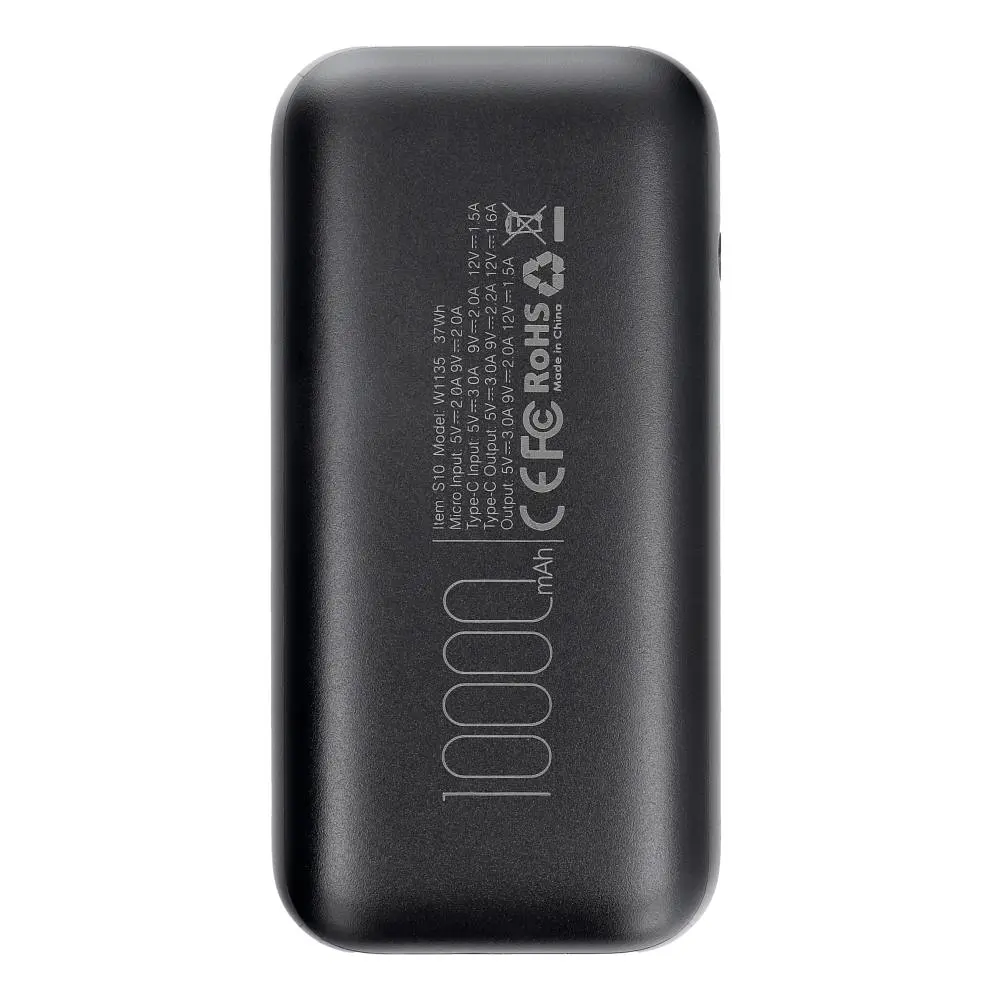 УМБ VEGER S10 PD QC3.0 20W 10000mAh Black (W1135) (6970453554174) - фото 2
