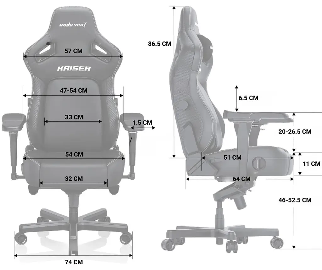 Ігрове крісло Anda Seat Kaiser 4 Size XL Maroon Premium PVC (AD12YDDC-XLL-20-A-PV/C) - фото 6