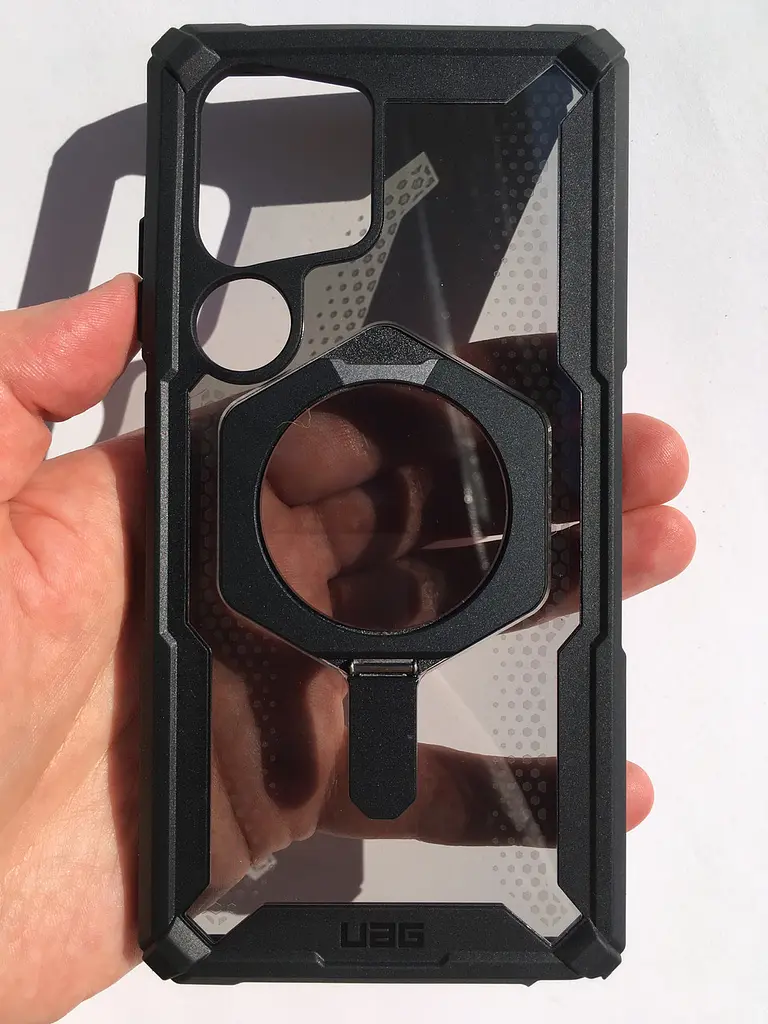 Оригінальний протиударний чохол для Samsung Galaxy S25 Ultra UAG Plasma XTE MagSafe Black 214467114097 (S938) з підставкою - фото 6