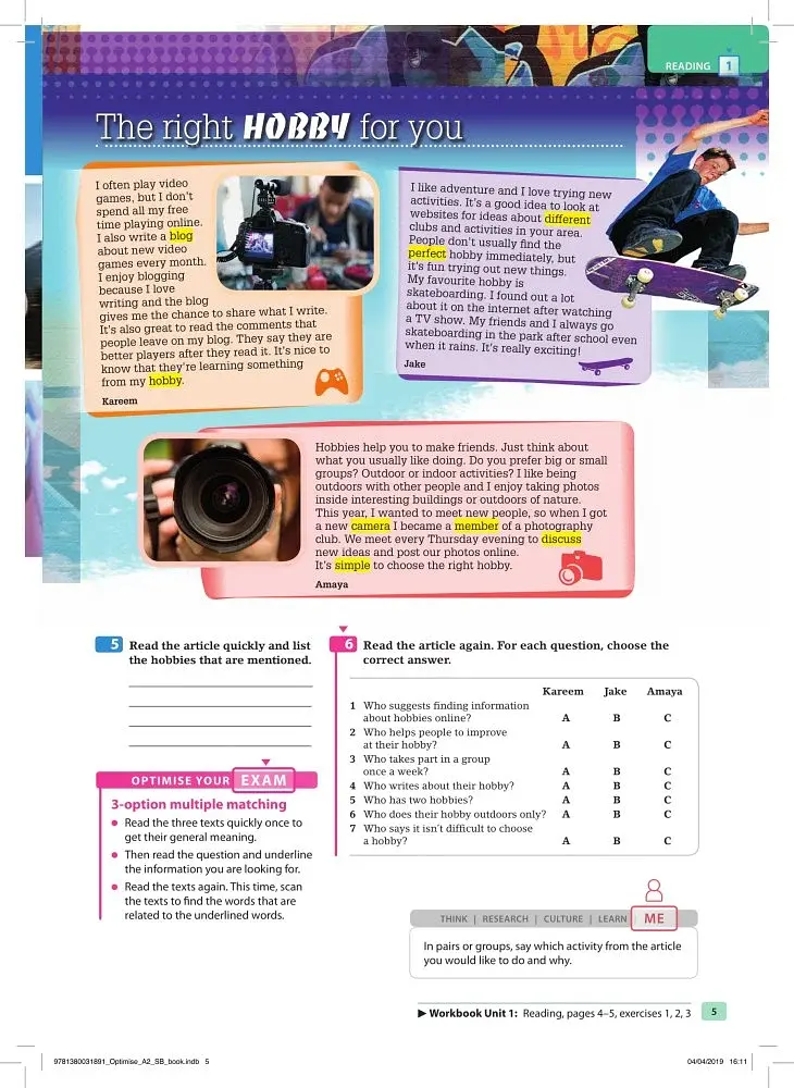 Optimise A2 Student's Book Pack (Updated for the New Exam) - фото 3