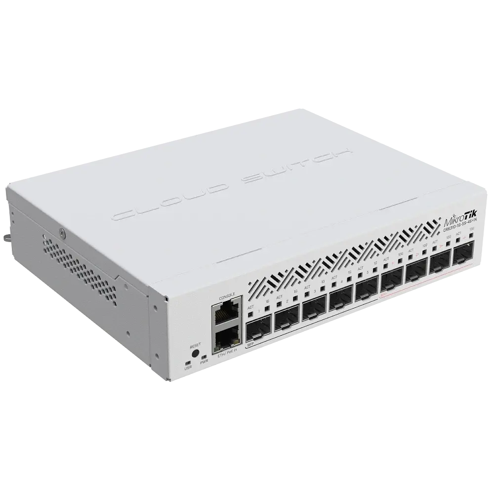 Комутатор Mikrotik 9 портів керований 10G SFP+ (CRS310-1G-5S-4S+IN) - фото 3