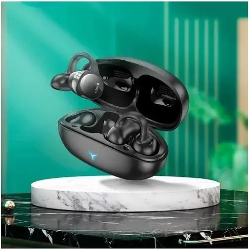 Бездротові навушники Hoco EW57 Auspicious Clip-On True Wireless Headset чорні 6942007610025 - фото 4