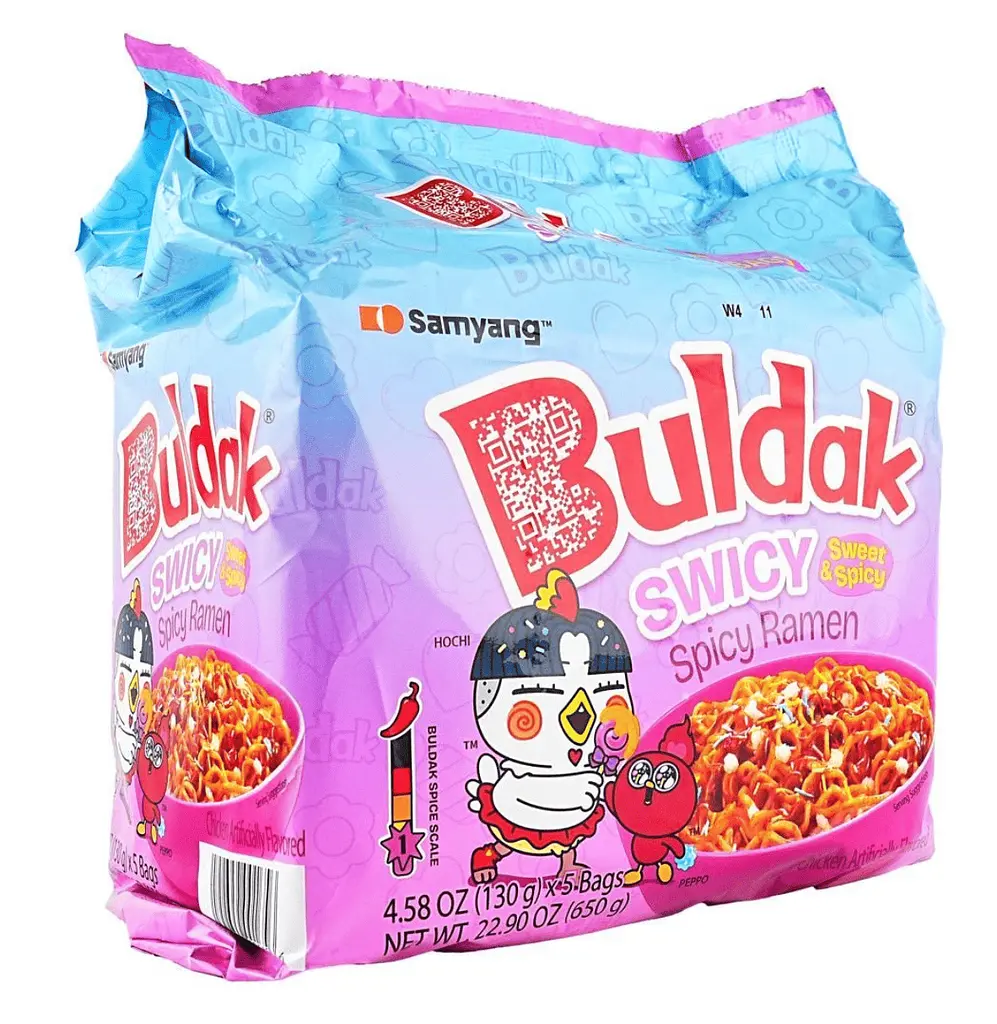 Локшина Samyang Buldak Swicy Sweet and Spicy Chicken Flavored Ramen Noodles 5шт х 130г - фото 4
