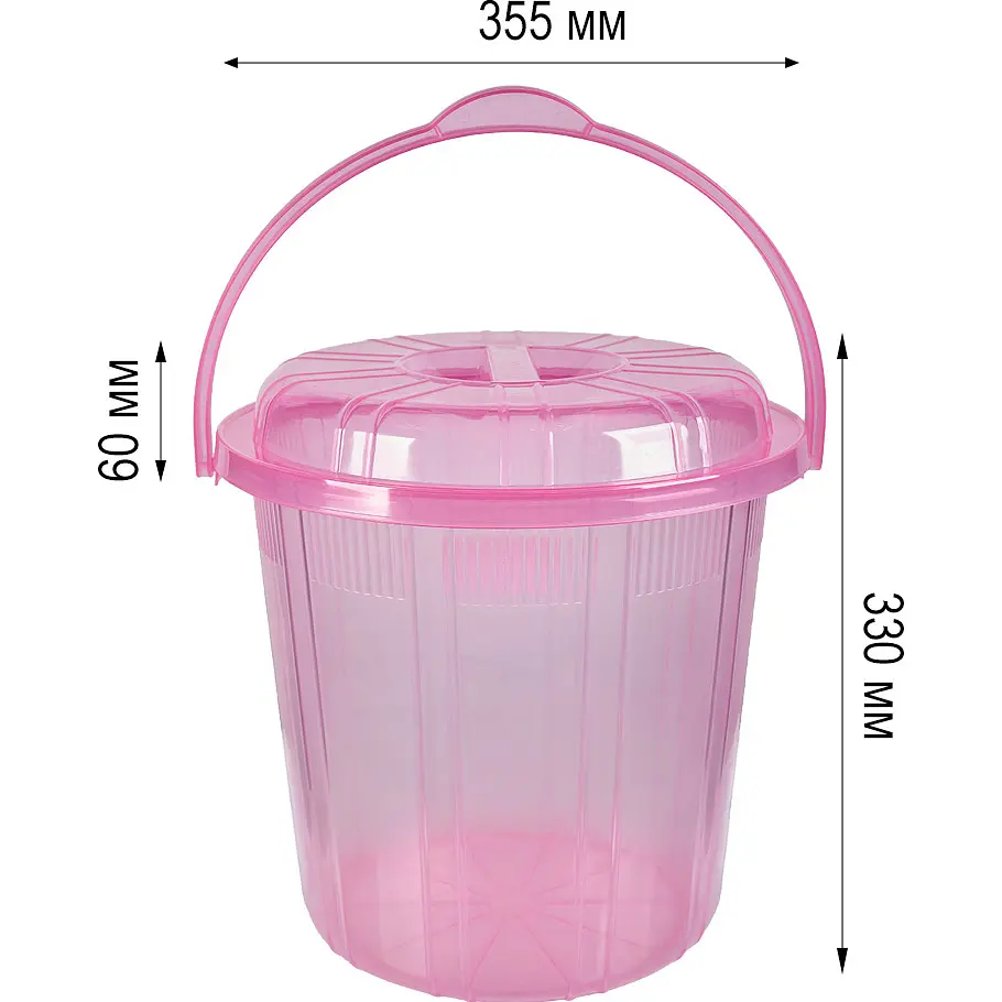 Відро Stars Plast рожевий 21 л (94337/рож) - фото 3