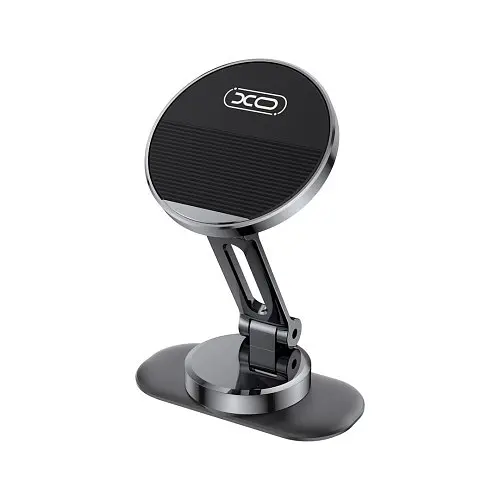 Автотримач XO C150 Magnetic 360° rotating holder with metal base Чорний - фото 5