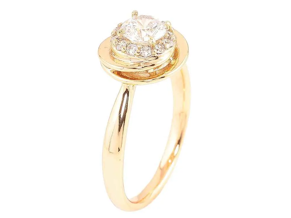 Каблучка XUPING Позолота 18K "Візерунок з цирконієм" (258599) р.17 - фото 2