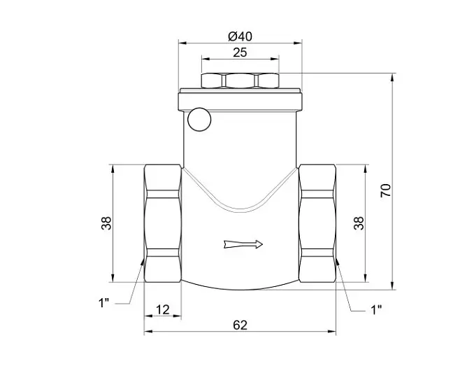 Зворотний клапан пелюстковий Thermo Alliance Standart 1" ВВ (низького тиску) SD242W25 - фото 3