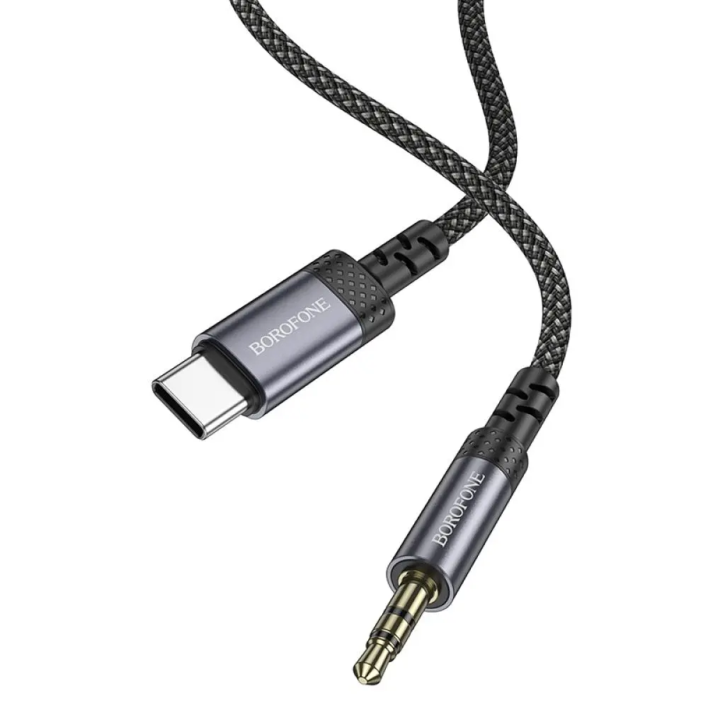 Аудіо кабель Borofone BL24 Type-C – AUX 3.5мм 1 м Metal Grey (36881_3609467) - фото 7