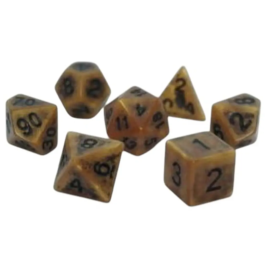 Набор кубиков Ancient 7 Dice Set - Gold , 7 шт. (g7danc01) - фото 1