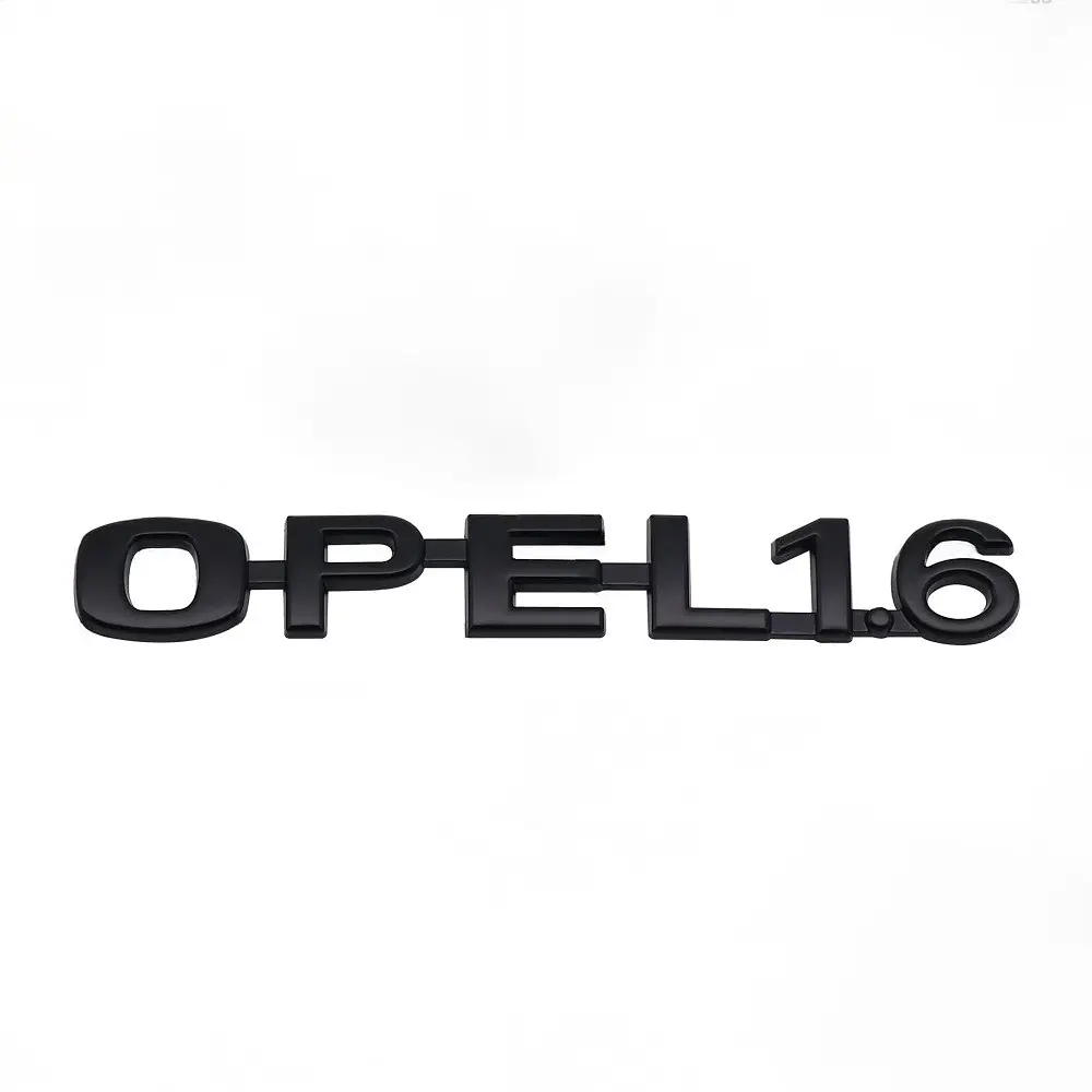Емблема напис Opel-1.6 Опель 135х20 мм Чорна (Завод) - фото 2