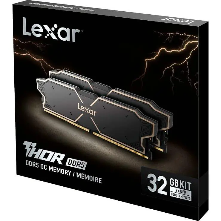 Модуль пам'яті Lexar DDR5 32GB (2x16) Thor 6000Mhz Black XMP/EXPO (LD5U16G60C38LG-RGD) - фото 5