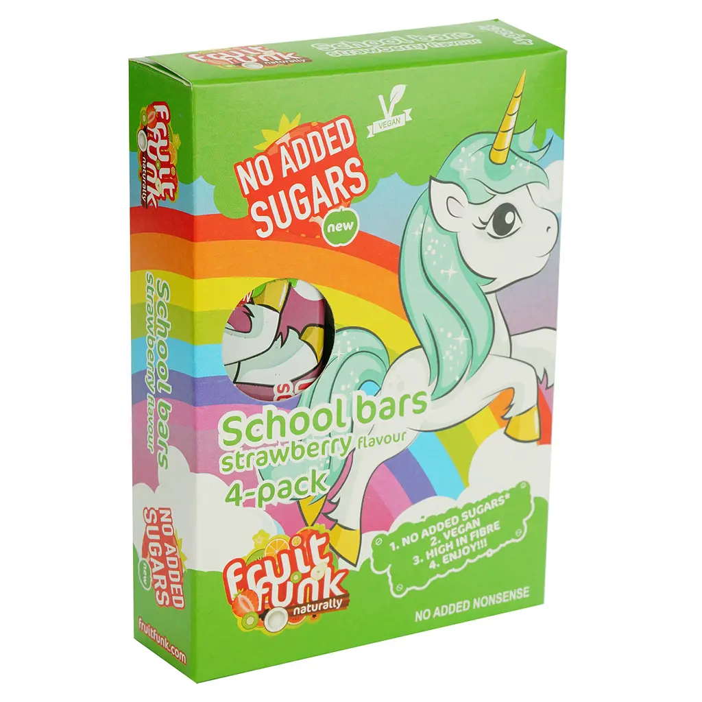 Батончик Fruit Funk Unicorn Клубничный 80 г (4 шт. х 20 г) - фото 2