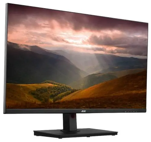 Монітор 27` 2E N2723B, Black, WLED, IPS, 1920x1080 (16:9), 5 мс, 75 Гц, 250 кд/м², 1000:1, 178°/178°, VGA/HDMI, VESA 100x100 мм, зовнішній БЖ (2E-N2722B-01.UA) - фото 2