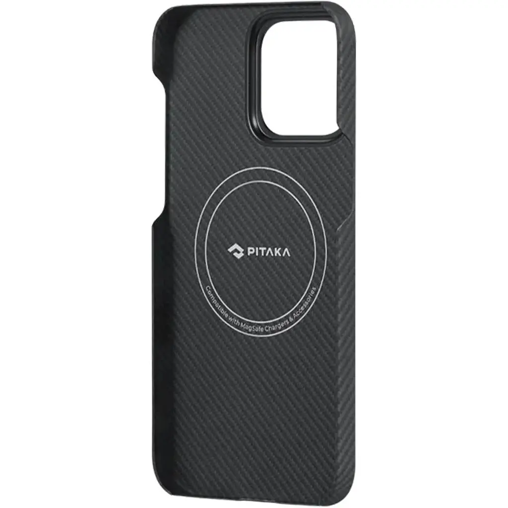 Чохол-накладка Pitaka MagEZ Case 4 Twill 600D Black/Grey для iPhone 15 Pro Max (KI1501PMA) - фото 4