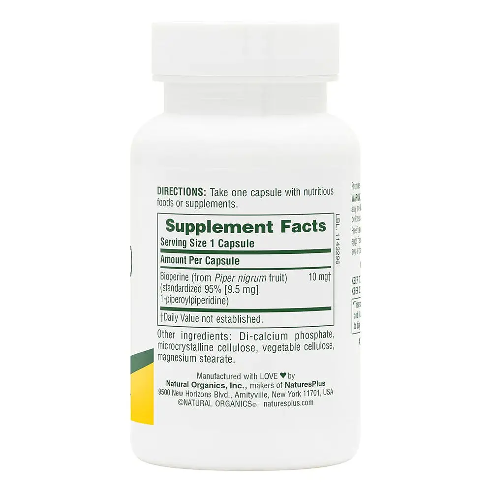 Биоперин Natures Plus Bioperine 10 mg, 90 капсул - фото 2