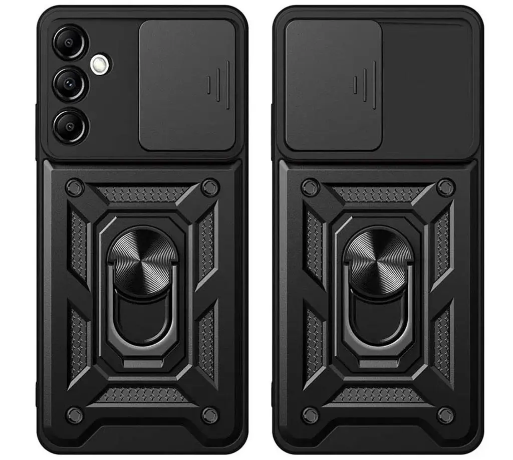Чехол Primo Shockproof для Samsung Galaxy S26 (SM-S942) противоударный, с подставкой и шторкой камеры Black - фото 3