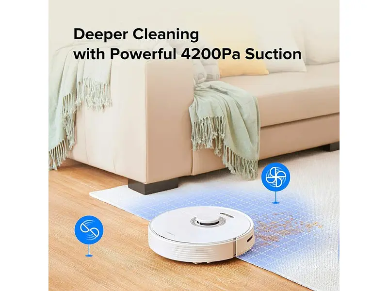 Робот-пилосос з вологим прибиранням RoboRock Vacuum Cleaner Q7 Max+ White - фото 3