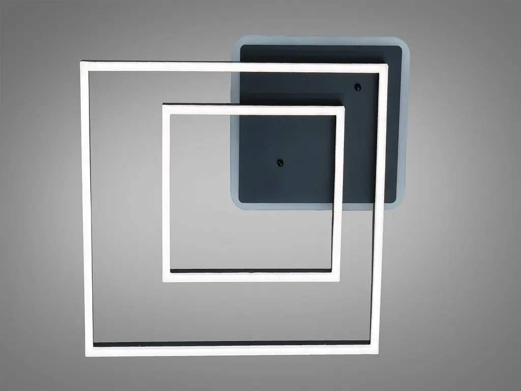 Стельова LED-люстра Diasha 2550BK LED 3color dimmer - чорна, 84 Вт, 55x55 см - фото 3